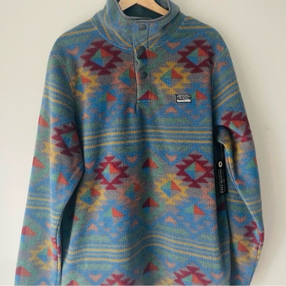Free Nature Aztec Fleece Pullover NWT